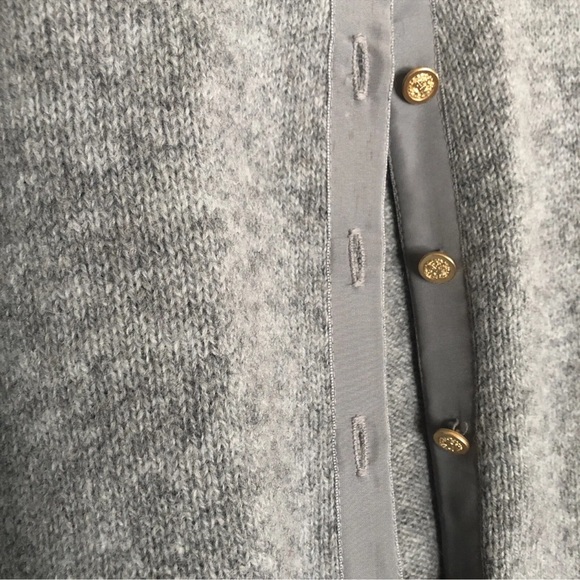 Allen Solly Womens Long Sleeve Button Front Wool Sweater Gray Size Medium - Picture 7 of 8